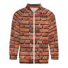 Red Brick Wall Men's Lightweight Jacket Zippered Outwear Track Jackets Casual Coat view 3
