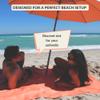 Plush Microfiber Beach Blanket, Large Beach Mat for 1-4 Persons, Sandproof, Windproof | Hole for Umbrella, Corner Sand Pockets to Fight Wind (Bag for Blanket Included) view 2