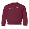superhotapparel France 2023 Bicycle Racing Tour Bike Modern Design Youth Crewneck Sweatshirt (Maroon, Youth X-Large) view 1