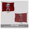 AGAS Small Alabama University Crimson Tide Big AL Mascot Stick Flags - 6x9 inch Single-Layered Printed Wrap Knitted Polyester Fabric - 17" Wood Pole - Small 6"x9" Alabama UA Crimson Tide Stick Flag view 2