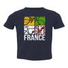 France 2023 Bicycle Racing Bike Tour Leader Colors Toddler T-Shirt (Navy, 3T) view 1