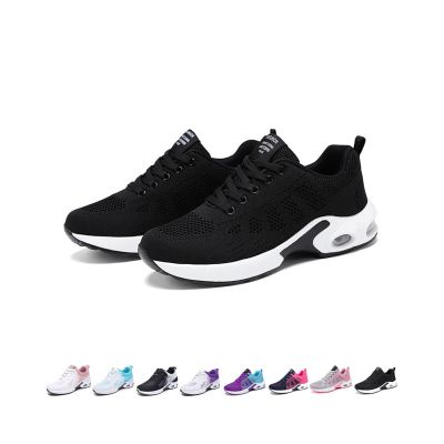 Women Orthopedic Sneakers Stylish Walking Shoes, 2023 New Air Running Shoes, Non Slip Walking Sneakers, Mesh Air Cushion Sneakers for Gym Workout Sports, H-black, 7.5