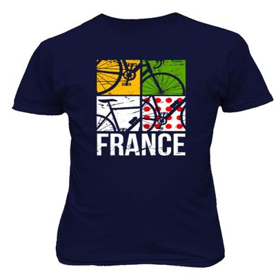 France 2023 Bicycle Racing Bike Tour Leader Colors Unisex T-Shirt (Navy, Medium)