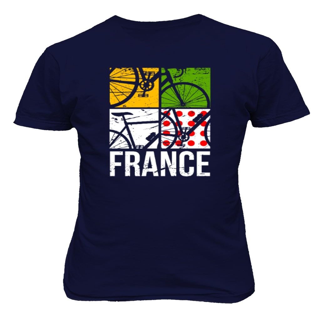 France 2023 Bicycle Racing Bike Tour Leader Colors Unisex T-Shirt (Navy, Medium)