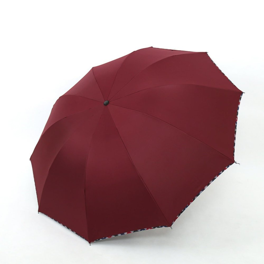 UANGLI Large oversized umbrellas, male and female triple double umbrellas, enlarged reinforcement, student folding and thick parasols