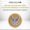 SHOP AWARDS AND GIFTS 2 Inch United States Air Force Symbol Medallion Disc Decal Sticker with Peel and Stick Back, Military Decor, Gold, Pack of 1 view 2