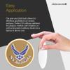 SHOP AWARDS AND GIFTS 2 Inch United States Air Force Symbol Medallion Disc Decal Sticker with Peel and Stick Back, Military Decor, Gold, Pack of 1 view 3