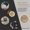 SHOP AWARDS AND GIFTS 2 Inch United States Air Force Symbol Medallion Disc Decal Sticker with Peel and Stick Back, Military Decor, Gold, Pack of 1 view 4