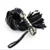 MarquiseDeBliss Genuine Leather Handcrafted Gentle Horse Whip - Thick Equestrian Training and Riding Essential - Riding Tools (27.6 Inches, Black and Gold) view 1
