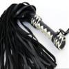 MarquiseDeBliss Genuine Leather Handcrafted Gentle Horse Whip - Thick Equestrian Training and Riding Essential - Riding Tools (27.6 Inches, Black and Gold) view 4