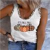 FENOMO Womens Mandala Vintage Graphic Racerback Tank Tops Summer Casual Loose O-Neck Tanks Vest Vacation Classic-Fit Shirt Cami (Fall Y'all-ribbed-white,XXL,XX-Large) view 2