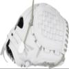 Easton | PROFESSIONAL COLLECTION Fastpitch Softball Glove | Right Hand Throw | 12.5" - Basket Web | White/Grey view 2