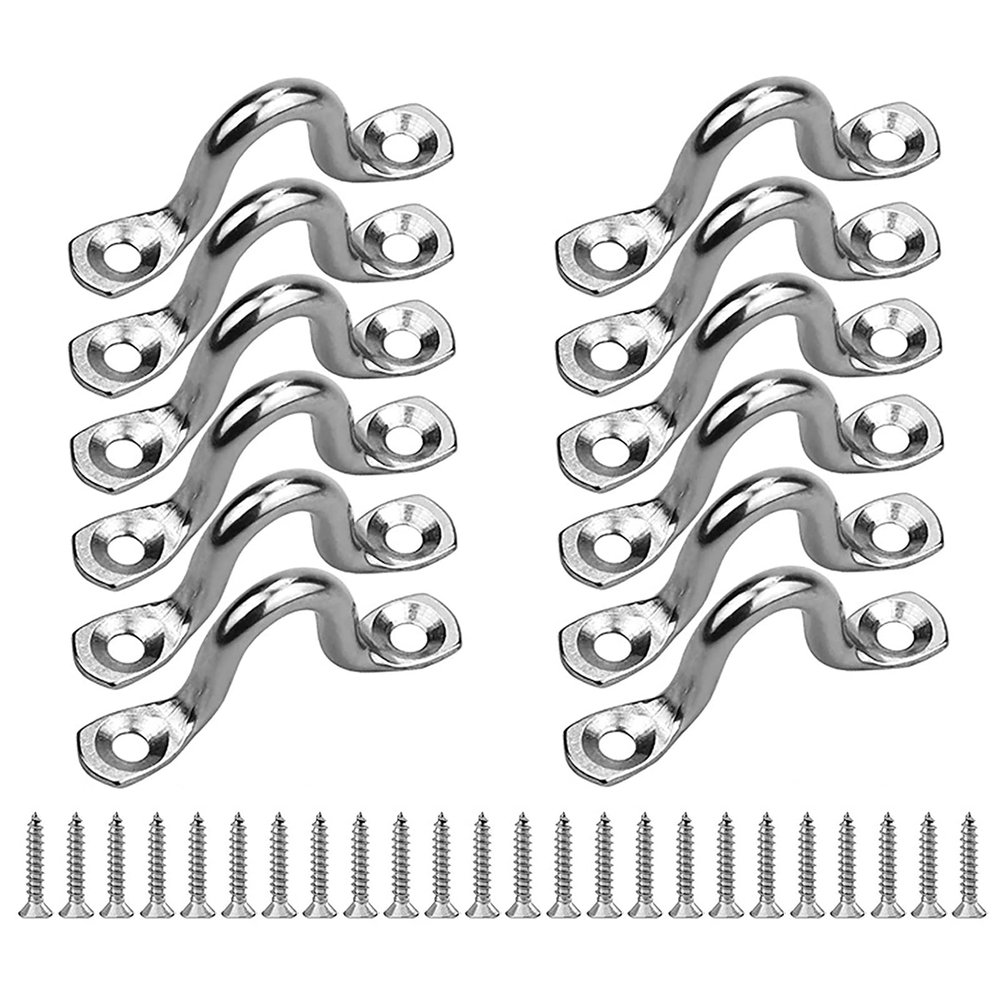 Jisoudia 5 PCS Yacht Handle - Marine Yacht Handle - Smooth Stainless Steel Marine Grip Handle 12 Pieces for Boat Ship Deck Applications