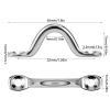 Jisoudia 5 PCS Yacht Handle - Marine Yacht Handle - Smooth Stainless Steel Marine Grip Handle 12 Pieces for Boat Ship Deck Applications view 4