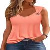 FENOMO Womens Mandala Vintage Graphic Racerback Tank Tops Summer Casual Loose O-Neck Tanks Vest Vacation Classic-Fit Shirt Cami (Orange-1,XL,X-Large) view 1