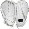 Easton | PROFESSIONAL COLLECTION Fastpitch Softball Glove | Right Hand Throw | 12" - Basket Web | White/Grey view 1