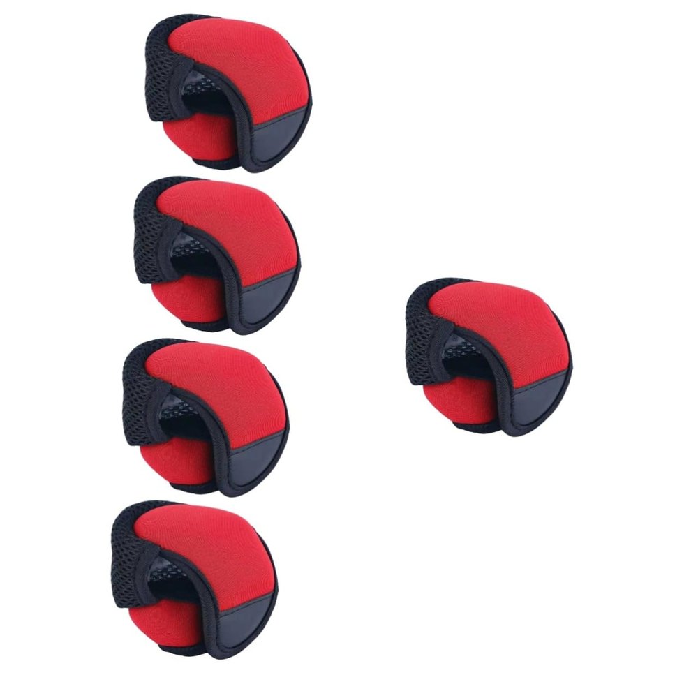 Sosoport 5pcs Breathable Fishing Reel Protector Bag Lightweight Outdoor Fishing Accessory Stylish and Red for -term Use