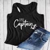 FENOMO Womens Mandala Vintage Graphic Racerback Tank Tops Summer Casual Loose O-Neck Tanks Vest Vacation Classic-Fit Shirt Cami (Captain Anchor Black,3XL,3X-Large) view 2