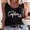 FENOMO Womens Mandala Vintage Graphic Racerback Tank Tops Summer Casual Loose O-Neck Tanks Vest Vacation Classic-Fit Shirt Cami (Captain Anchor Black,3XL,3X-Large) view 3