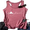 FENOMO Womens Mandala Vintage Graphic Racerback Tank Tops Summer Casual Loose O-Neck Tanks Vest Vacation Classic-Fit Shirt Cami (Magical Pink,XL,X-Large) view 1