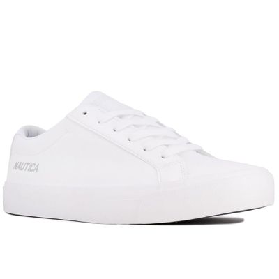 Nautica Men's Houghton Casual Lace-Up Shoe,Classic Tennis Low Top Loafer, Fashion Sneaker-White 1 Size-9.5