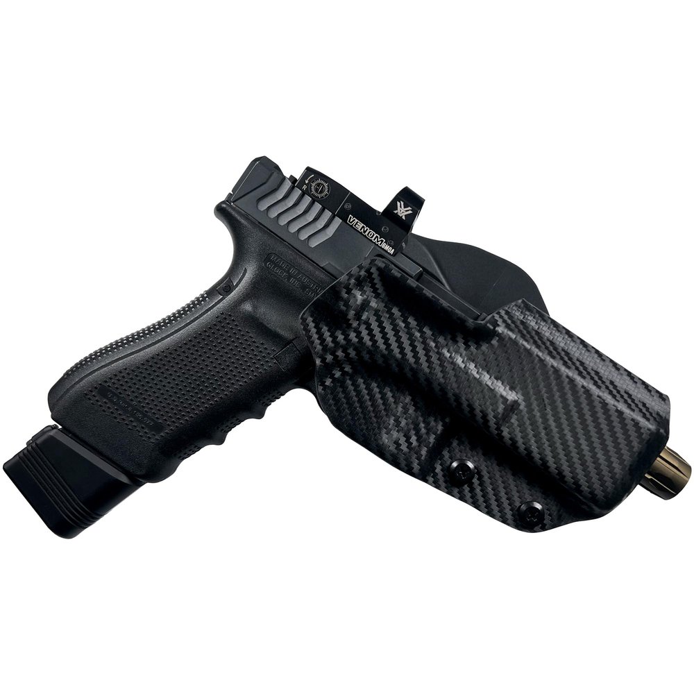 WHOLEGUNS-OWB Carbon Fiber Quick Detach Paddle - KYDEX Holster - Outside Waistband - Posi-Click Retention - 100% US Made (for CZ 75 SP-01-Right Hand)