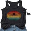 FENOMO Womens Mandala Vintage Graphic Racerback Tank Tops Summer Casual Loose O-Neck Tanks Vest Vacation Classic-Fit Shirt Cami (Dragonfly Sunset,3XL,3X-Large) view 1