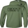 FAIR GAME EMT Long Sleeve Shirt Emergency Medical Technician-Black Design-Military Green-XL view 1