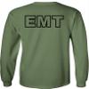 FAIR GAME EMT Long Sleeve Shirt Emergency Medical Technician-Black Design-Military Green-XL view 2