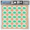 Pancake Award Decals 100 Football Reward Stickers for Helmets in Your Team Color (Kelly Green on White) view 1