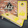 CornholeAce ACE Zone Yellow Professional Cornhole Boards - No Bounce! 3/4" Baltic Birch Plywood, Handles, Regulation Size (4x2ft), Tournament Style, Made in USA view 2