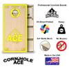 CornholeAce ACE Zone Yellow Professional Cornhole Boards - No Bounce! 3/4" Baltic Birch Plywood, Handles, Regulation Size (4x2ft), Tournament Style, Made in USA view 3