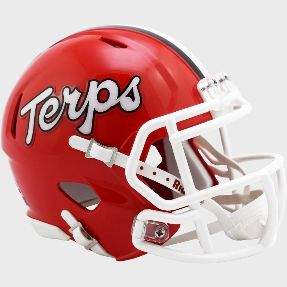 Riddell Maryland Terrapins New Revolution Speed Mini Football Helmet - Adult, Red, Mini Helmet, Collectible, Sports-Related Collectible Mini Helmets - Green Gridiron