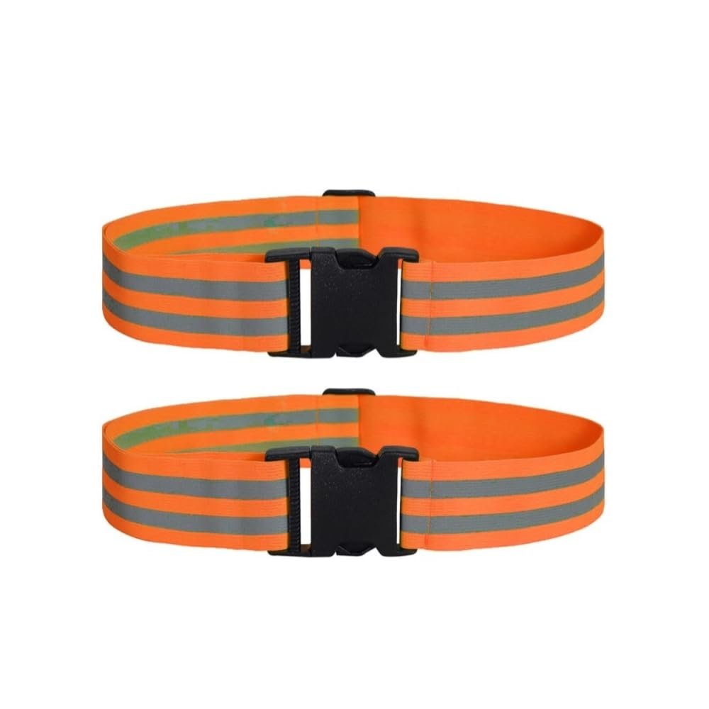 YYKSYDPT Reflective Running Gear 2PCS Reflective Belt Reflective Running Gear Bike Reflective Running Gear for Men and Women (Orange)