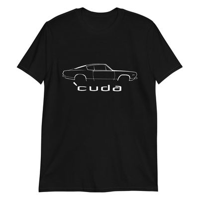 1969 Barracuda Cuda Muscle Car Fans Short-Sleeve Unisex T-Shirt Black