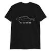 1969 Barracuda Cuda Muscle Car Fans Short-Sleeve Unisex T-Shirt Black view 1