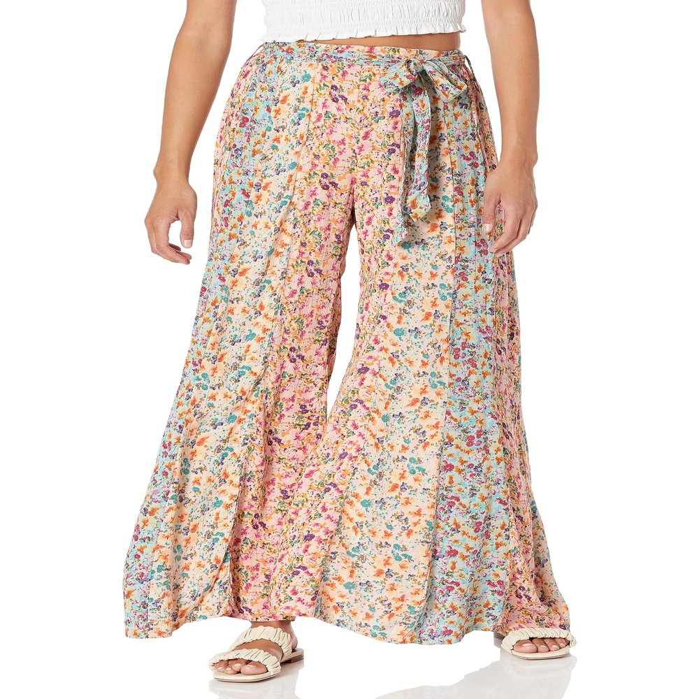 Angie Women's Wide Leg Tie Front Pants