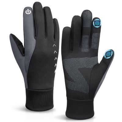 Cierto Thermal Touchscreen Gloves for Running & Cycling, Windproof Cold Weather Gloves for Men & Women, Hiking and Driving Warm Gloves with Touch Screen Fingers