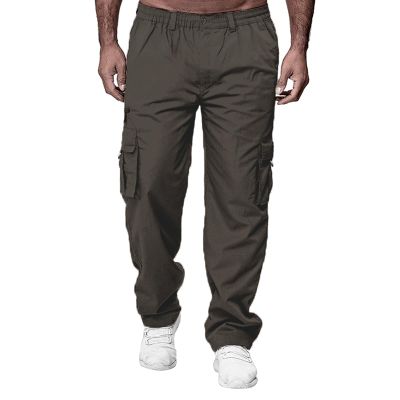 PETCDIM Men's Hiking Cargo Pants Loose Fit Multi-Pocket Track Pants Quick Dry Sports Combat Military Trousers Elastic Waist Casual Beach Work Streetwear Slacks