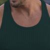Maiyifu-GJ Men's Summer Crewneck Bodybuilding Vest Knitted Vertical Stripe Workout Tank Top Sleeveless Muscle Training Shirts (Green,3X-Large) view 2