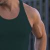 Maiyifu-GJ Men's Summer Crewneck Bodybuilding Vest Knitted Vertical Stripe Workout Tank Top Sleeveless Muscle Training Shirts (Green,3X-Large) view 3