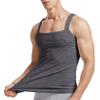 Maiyifu-GJ Men's Sleeveless Shirt Square Cut Muscle Vest Summer Bodybuilding Workout Fitness Vest Cotton Fashion Tank Tops (Grey2,3X-Large) view 1