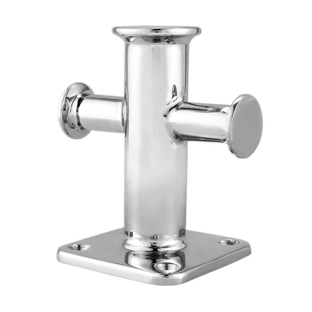 LJFMDLN Single Cross Bollard Boat Cleat, 190x150x250mm 316 Stainless Steel Easy Installation Cross Boat Bollard Reliable for Ship Yacht