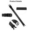 Cosmos Premium Nylon Add-A-Bag Travel Luggage Strap Belt with Quick Release Buckle (Solid Black) view 4