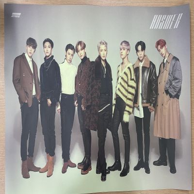 Ateez - ACTION TO ANSWER album Official Unfolded Poster in tube case (A version) in tube case
