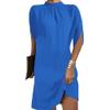 Akivide Women's Summer Short Sleeve Dress Round Neck Floral Print Loose Batwing Sleeve Flowy Midi Dresses view 1
