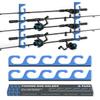 WellMall Fishing Rod Pole Holders - 5 Fishing Rod Pole Holder Storage for Wall & Garage Ceiling Mount, Great Fishing Rod Rack Fits Most Fishing Rods view 1