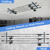 WellMall Fishing Rod Pole Holders - 5 Fishing Rod Pole Holder Storage for Wall & Garage Ceiling Mount, Great Fishing Rod Rack Fits Most Fishing Rods view 2
