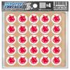 Pro-Tuff Decals Bulldog Award Decals Thick mil Vinyl 1-1/8" Diameter (100 Decals) (Red on White) view 1