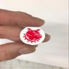 Pro-Tuff Decals Bulldog Award Decals Thick mil Vinyl 1-1/8" Diameter (100 Decals) (Red on White) view 2